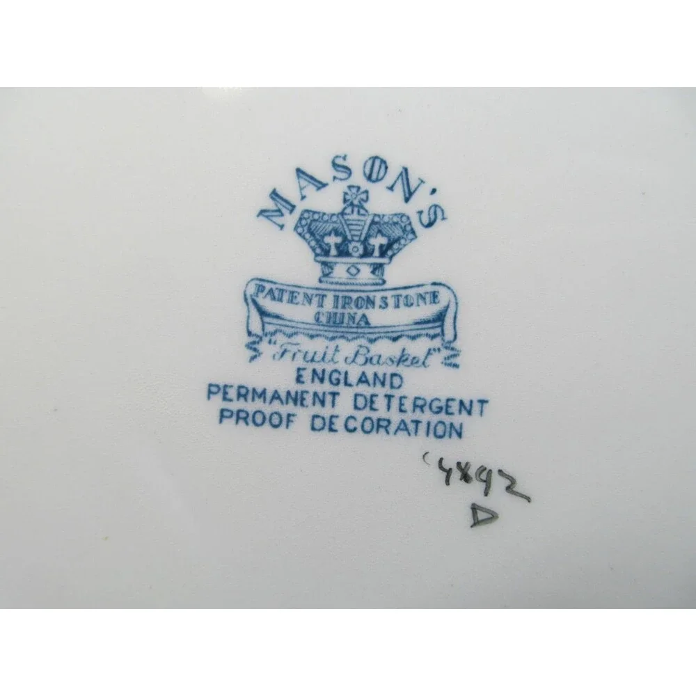 Masons Fruit Basket Blue 9